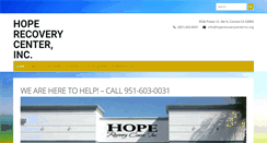 Desktop Screenshot of hoperecoverycenterinc.org
