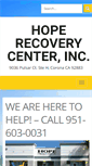 Mobile Screenshot of hoperecoverycenterinc.org