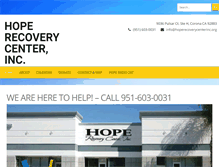 Tablet Screenshot of hoperecoverycenterinc.org